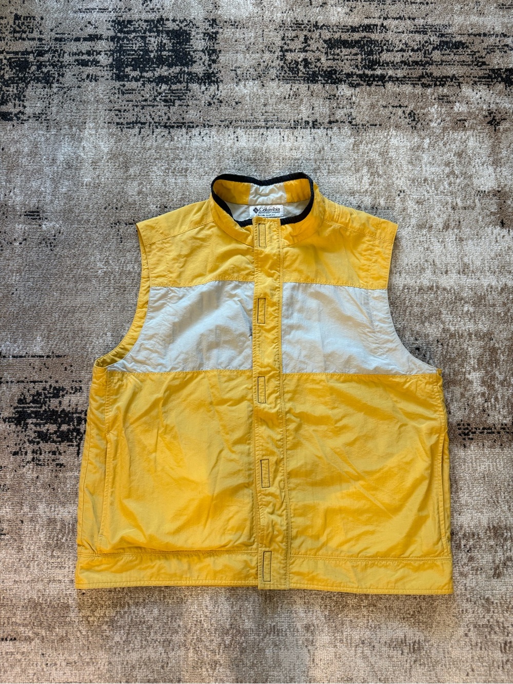 Columbia Yellow Lightweight Windbreaker Vest